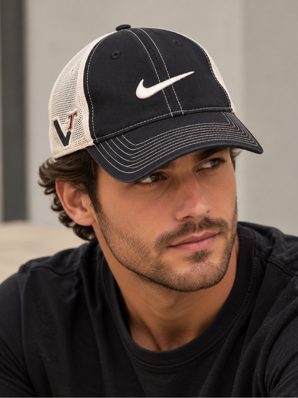 Nike Virginia Tech Black White Trucker Hat